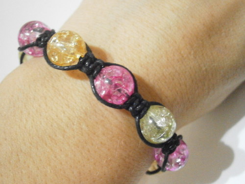 Shamballa náramek (makramé) — foto 2