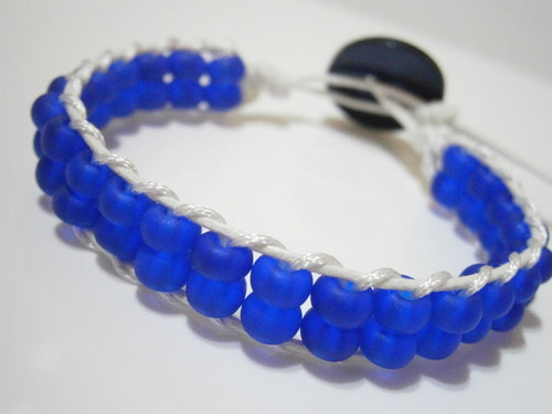 Modro-bílý náramek (Wrap Bracelet) — foto 3