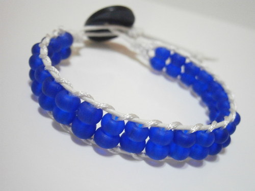 Modro-bílý náramek (Wrap Bracelet) — foto 4