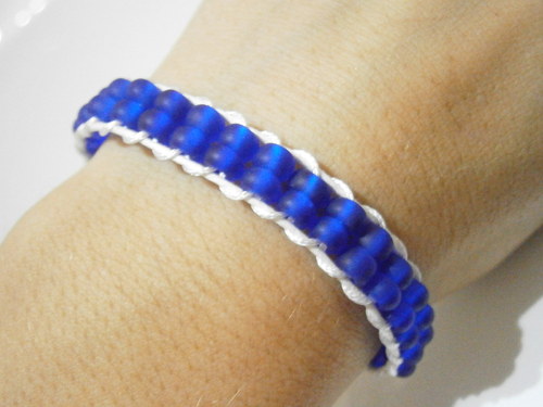 Modro-bílý náramek (Wrap Bracelet) — foto 6
