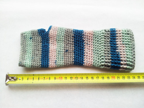 Bezprstové rukavice háčkované Merino — foto 2