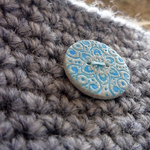 Bezprsťáky šedé s knoflíčkem — foto 5