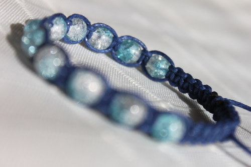 Zimní večery.. Náramek makramé/shamballa — foto 2