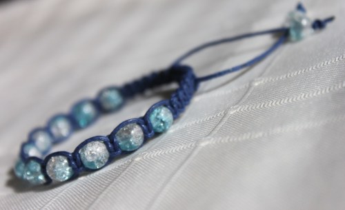 Zimní večery.. Náramek makramé/shamballa — foto 3