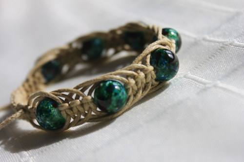 Náramek makramé/shamballa — foto 4