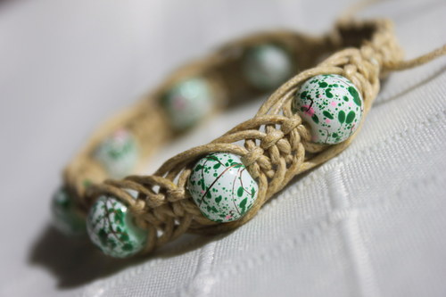 Náramek makramé/shamballa — foto 2