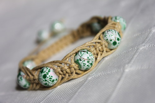 Náramek makramé/shamballa — foto 3