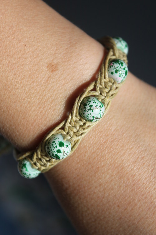 Náramek makramé/shamballa — foto 4