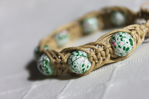 Náramek makramé/shamballa — foto 5