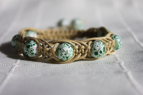 Náramek makramé/shamballa — foto 6