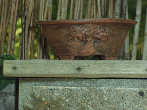 Bonsai miska tmavá malá kulatá — foto 2