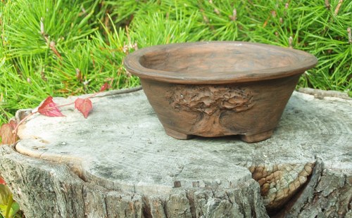 Bonsai miska tmavá malá kulatá — foto 3