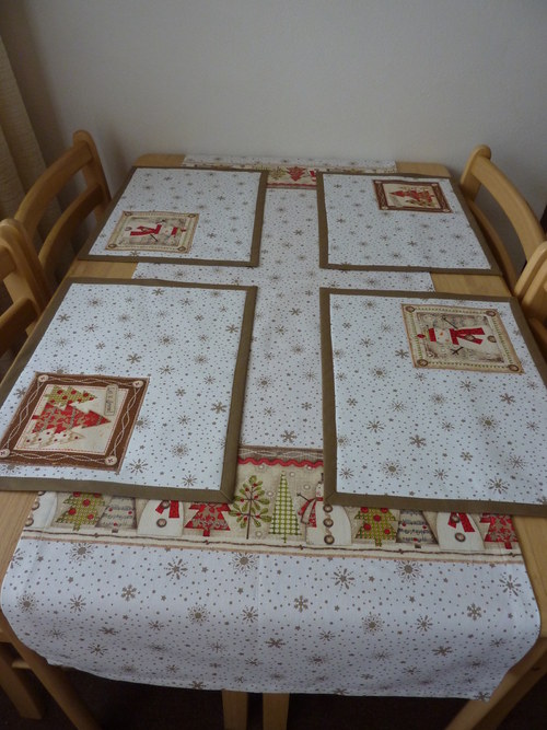 Prostírání vločky se sněhuláky 2 ks — foto 2
