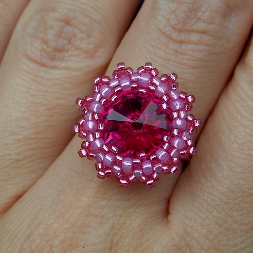 Něžné Fuchsie - Swarovski...prsten... — foto 4