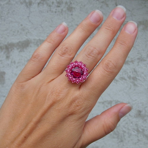 Něžné Fuchsie - Swarovski...prsten... — foto 5