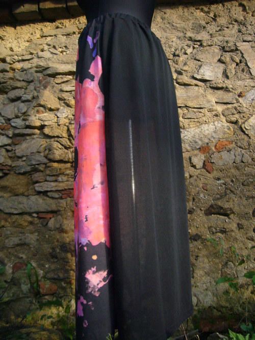 Lávová květina - maxi sukně — foto 3