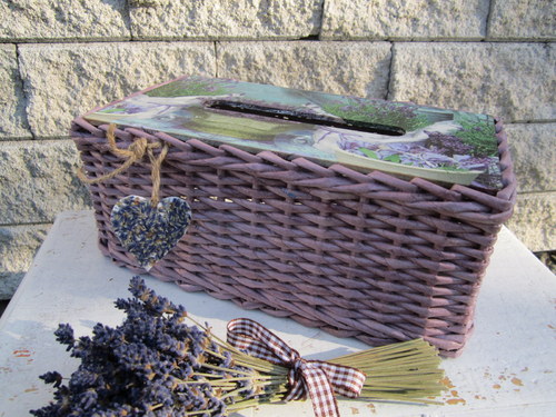 Krabička na kapesníčky-levandulová — foto 2
