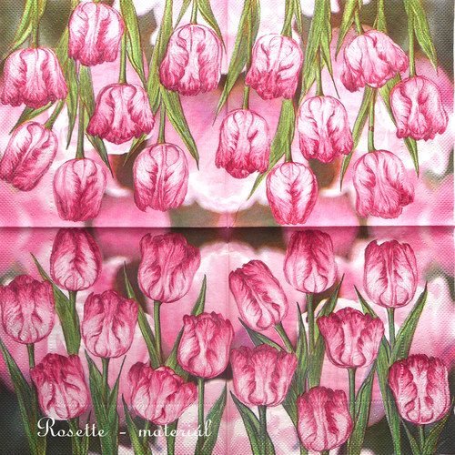 Tulipány v řadě - ubrousek velký — foto 2