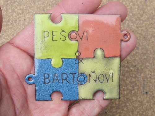 Smaltovaná puzzle cedulka — foto 2