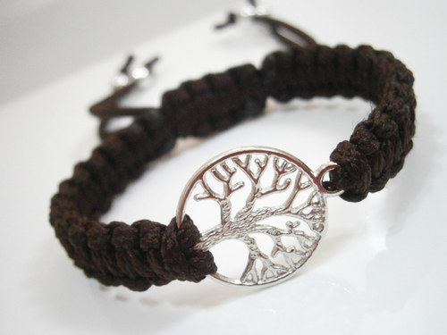 Tree náramek hnědý (macramé) — foto 2