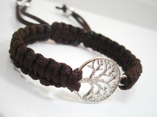 Tree náramek hnědý (macramé) — foto 4