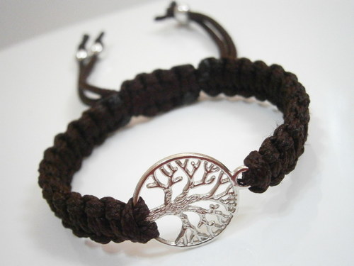 Tree náramek hnědý (macramé) — foto 5