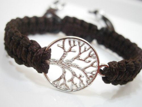 Tree náramek hnědý (macramé) — foto 6