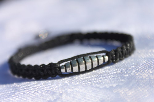 Náramek makramé/shamballa Unisex — foto 3