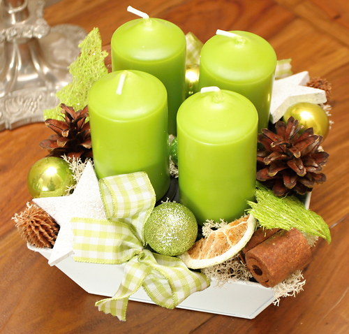 Limetkový adventní svícen — foto 4