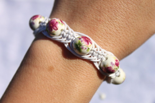 Náramek makramé/shamballa — foto 3