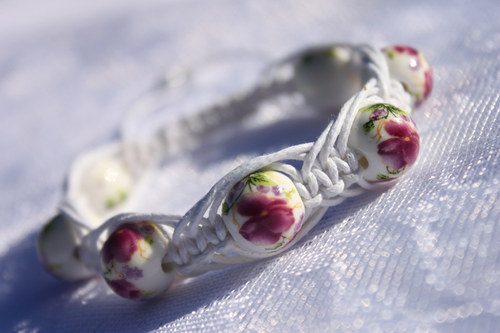 Náramek makramé/shamballa — foto 5