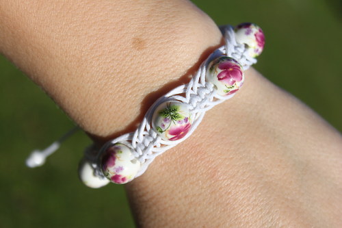 Náramek makramé/shamballa — foto 6