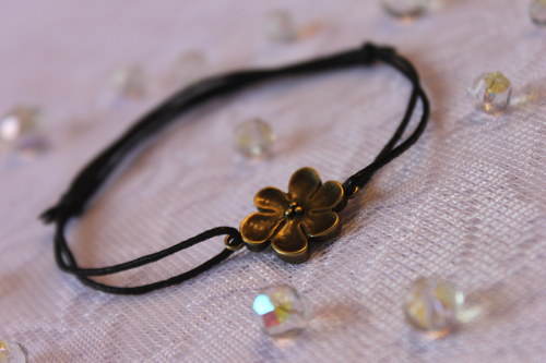 Kytičkový.. Náramek shamballa/makramé — foto 2