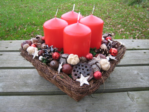 Adventní svícen - červený... — foto 2