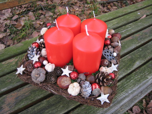 Adventní svícen - červený... — foto 4