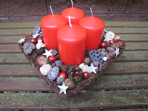 Adventní svícen - červený... — foto 5