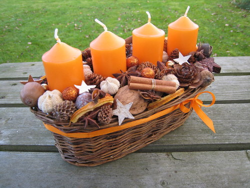 Adventní svícen - oranžový... — foto 2