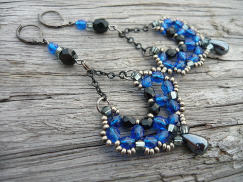 Náušnice Blue Velvet — foto 3