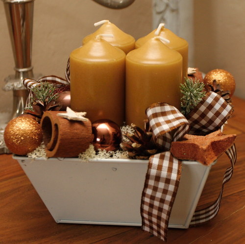 Skořicový adventní svícen — foto 4