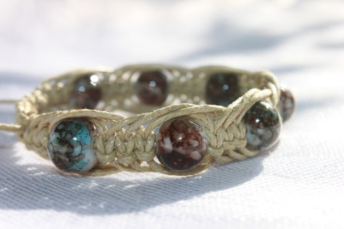 Náramek makramé/shamballa — foto 3