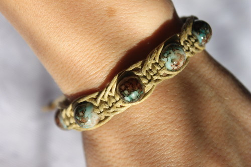 Náramek makramé/shamballa — foto 4