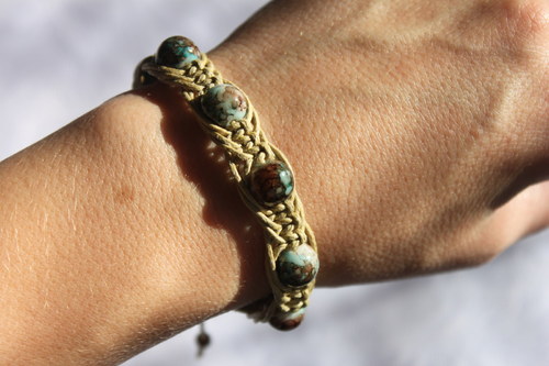 Náramek makramé/shamballa — foto 6