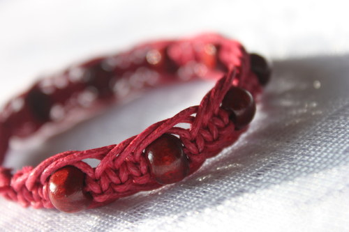 Náramek makramé/shamballa — foto 3