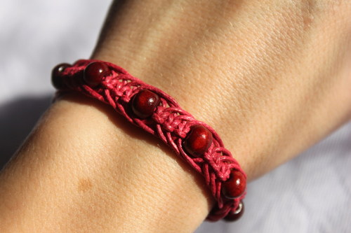 Náramek makramé/shamballa — foto 4