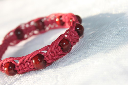 Náramek makramé/shamballa — foto 5
