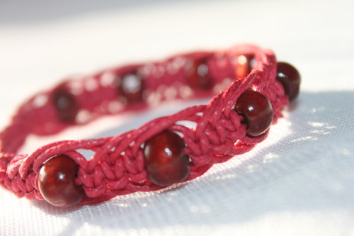 Náramek makramé/shamballa — foto 6