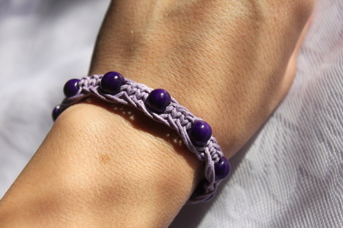 Náramek makramé/shamballa — foto 4