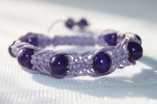Náramek makramé/shamballa — foto 5