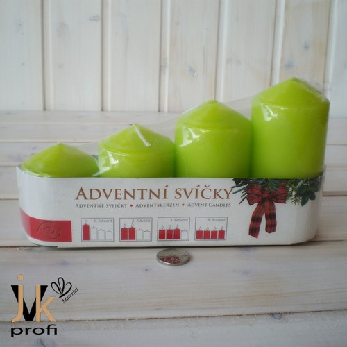 Adventní svíčky postupné - sv. zelené — foto 2