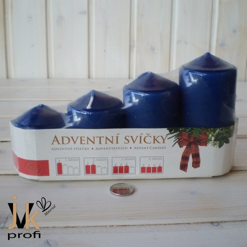 Adventní svíčky postupné - modré — foto 2